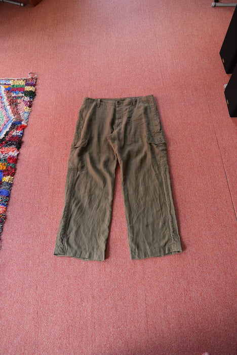 00s BANANA REPUBLIC linen cargo pants