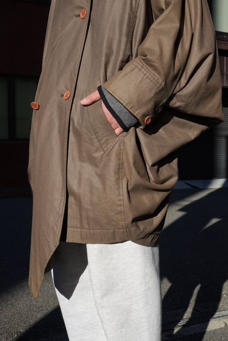 80s ISSEY MIYAKE oild cotton WIND COAT