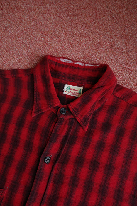 40s 5Brother printed flannel shirt
