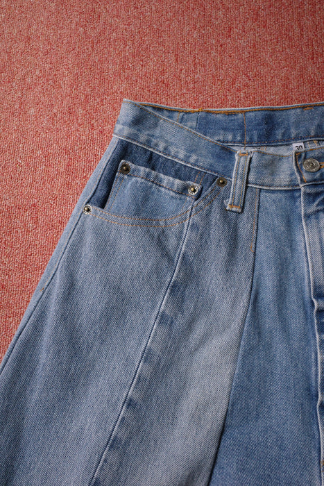 remake Levi's patchwork denim shorts