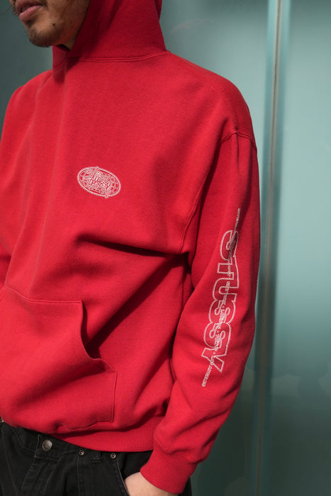 STUSSY world logo hoodie