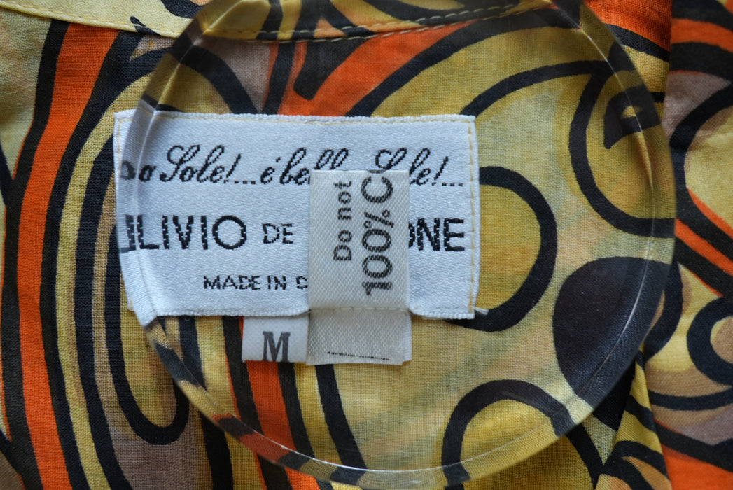 80s LIVIO DE SIMONE tribalpattern shirts
