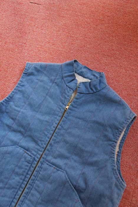 80s denim boa vest