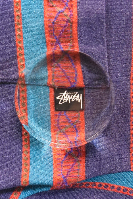 80s STUSSY jacquard border tee