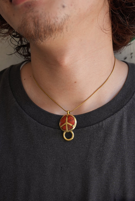 handmade brass charm "peace"