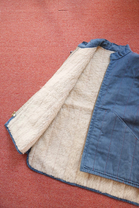 80s denim boa vest