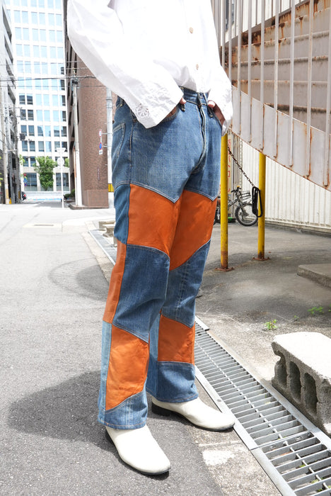 60s Hand Made by Denim Evalution leather 501 "E"