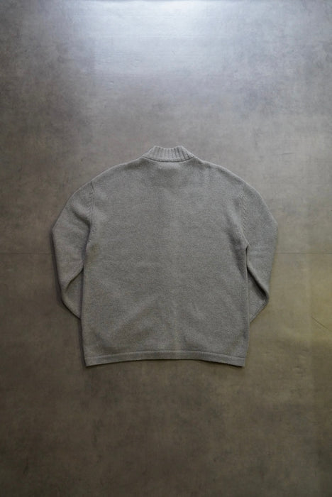 00s LANDS' END zip cotton knit