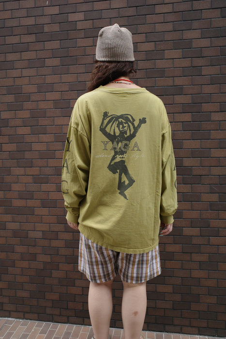 90s YAGA print long sleeve tee