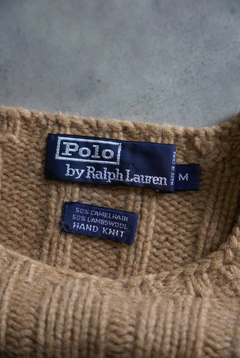 Ralph Lauren camelhair × lambswool hand knit