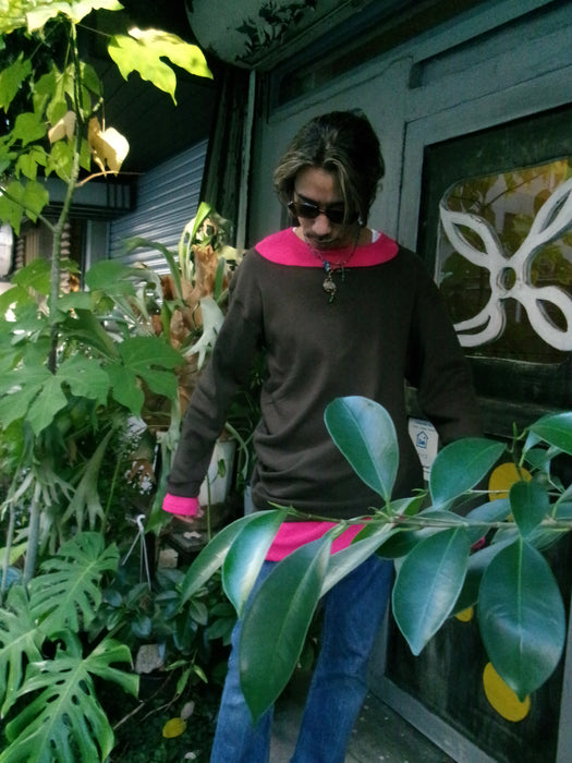 NAM Banana Ensemble Tee Brown/Pink size1