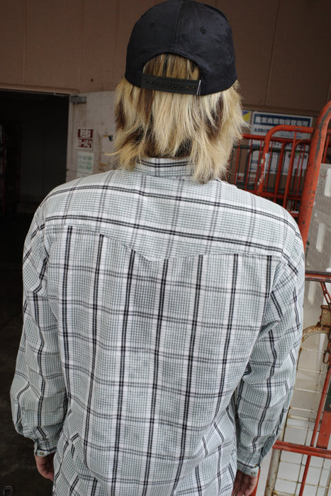 60s Fleatline cotton check western shirt