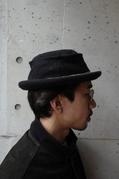 90s NEWYORK HAT wool porkpie hat