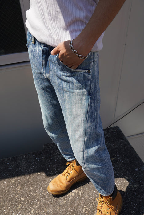 00s Levi's engineered bleached cropped denim