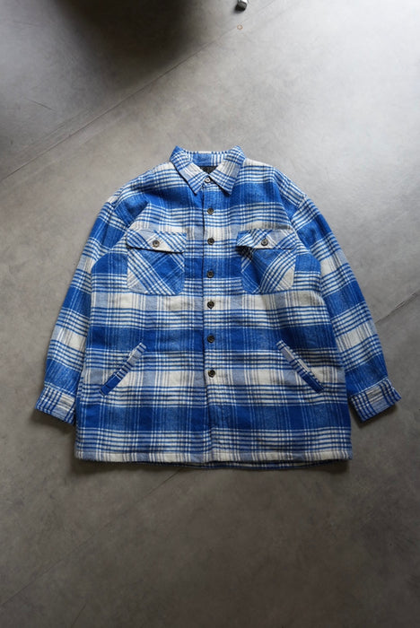 90s BRIGHT LIGHTS shaggy flannel jacket