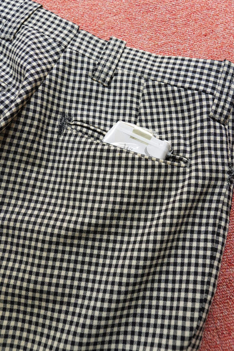 6.70s Don Poker gingham tapered slacks
