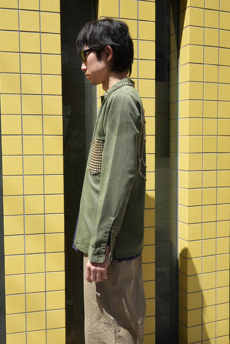 80s U.S.ARMY studs custom shirt jacket