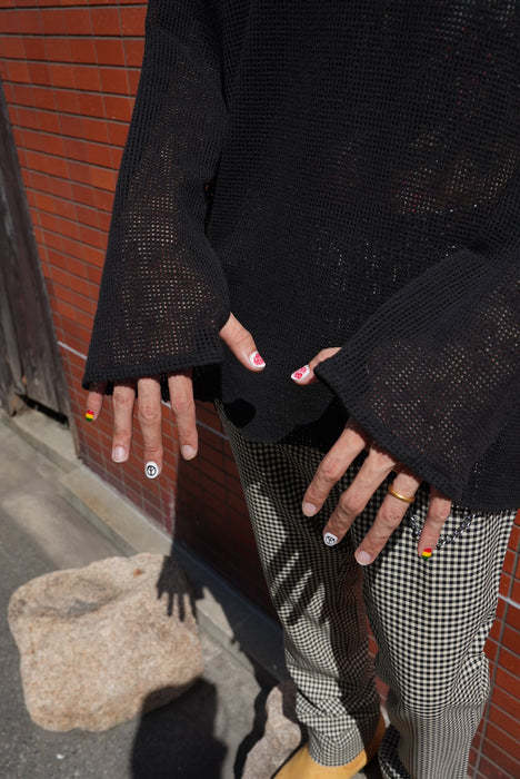 HAPPYEND mesh tee black