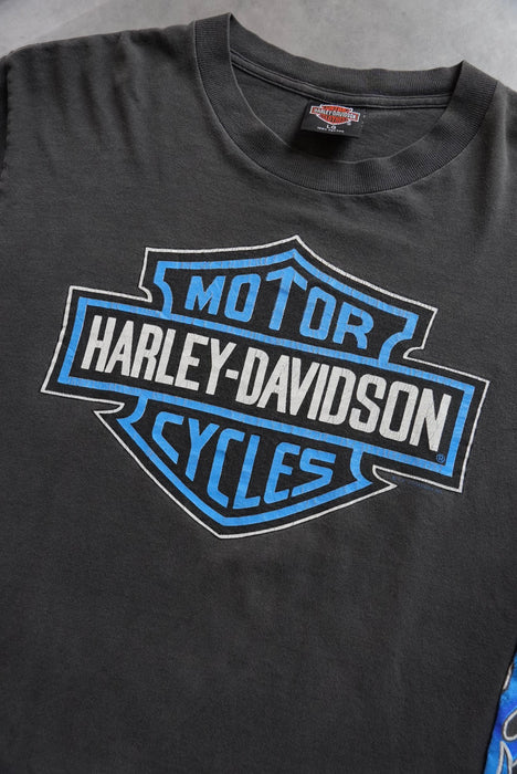90s HARLEY-DAVIDSON blue frame tee
