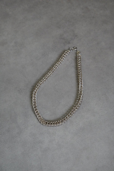 snake silver chain choker