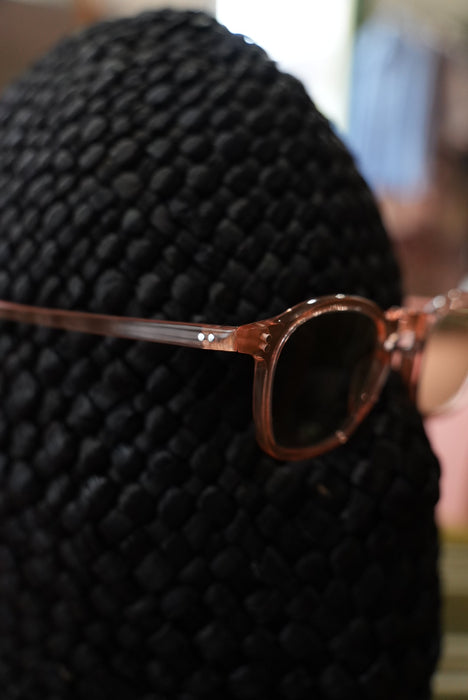 40s French square sunglass rose