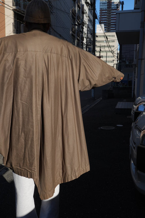 80s ISSEY MIYAKE oild cotton WIND COAT