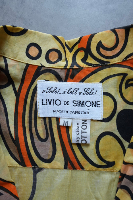 80s LIVIO DE SIMONE tribalpattern shirts
