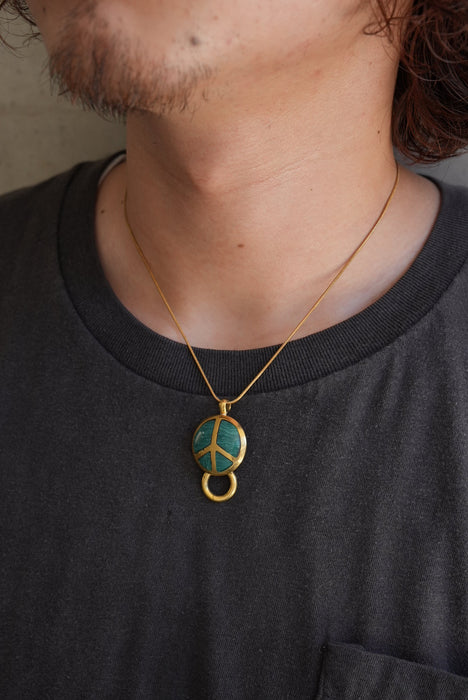 handmade brass charm "peace"