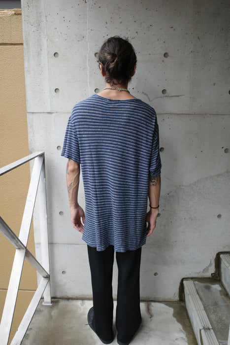 90s Ralph Lauren linen×cotton border tee