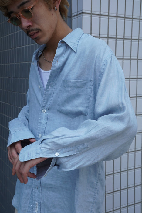 90s DKNY linen chambray shirts