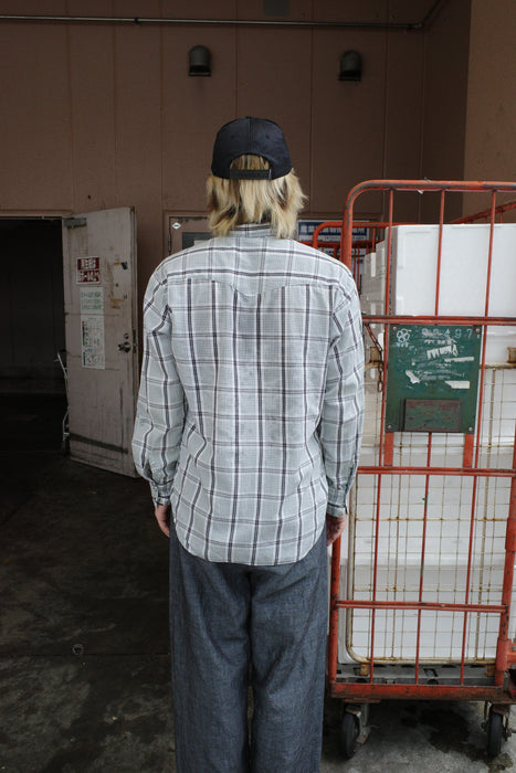 60s Fleatline cotton check western shirt