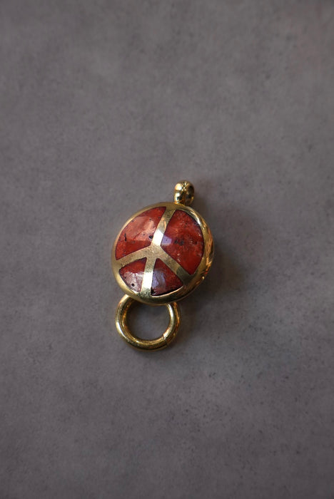 handmade brass charm "peace"