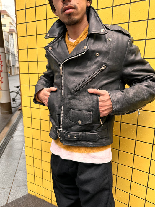 Louis dowble breasted leather riders