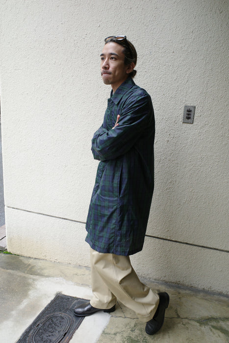 90s A BATHING APE blackwatch nylon coat