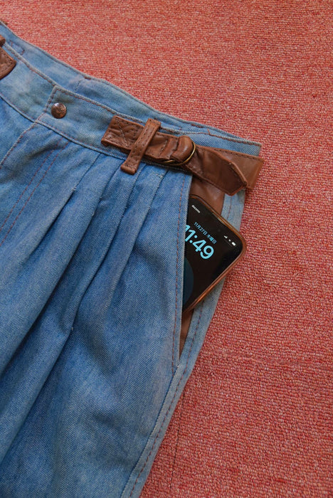 80s THE LEATHER RANCH DU CAIR leather custom denim