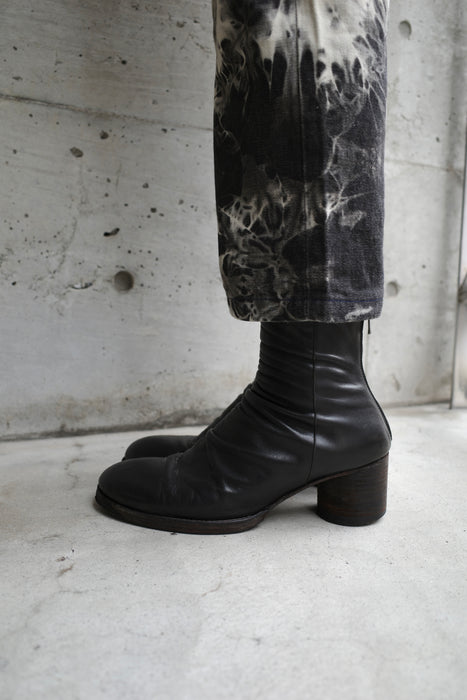 00s JOLI leather back-zip heeled boots