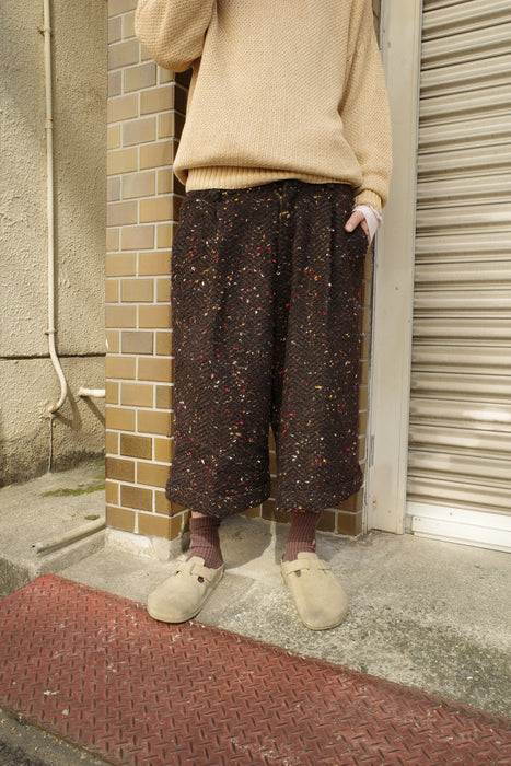 HAPPYEND HOKKORI tweed pants CHOCO