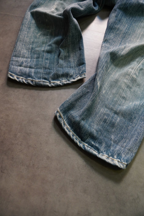 00s Levi's engineered bleached cropped denim