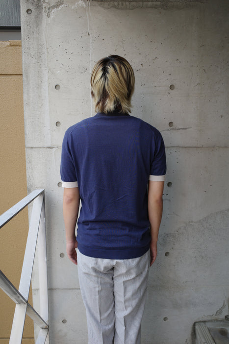 00s JONN SMEDLEY sea island cotton polo shirt