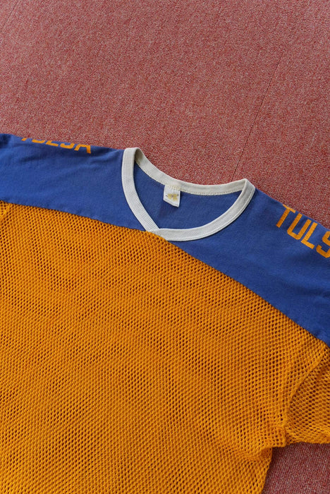 70s RUSSELL mesh football tee