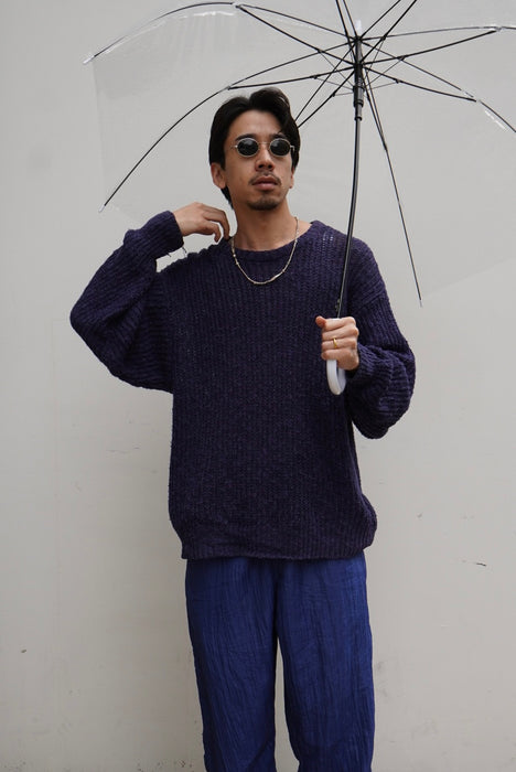 90s low-gauge linen knit