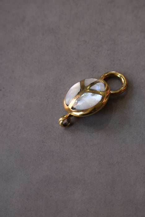 handmade brass charm "peace"