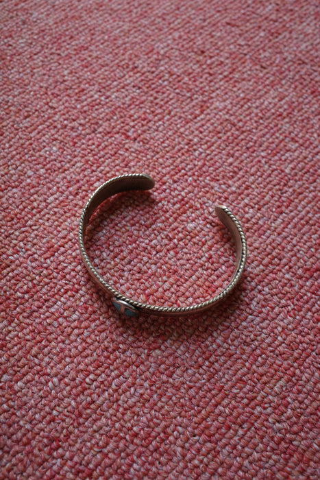 silver&turquoise peace bracelet