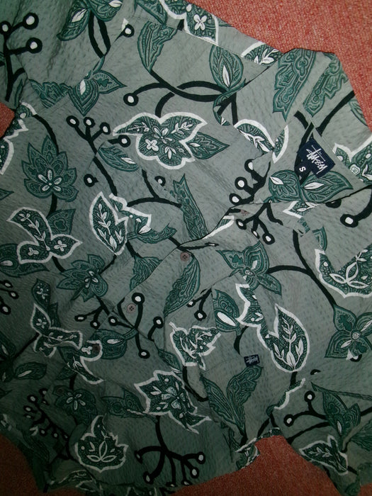 90s STUSSY seersucker aloha