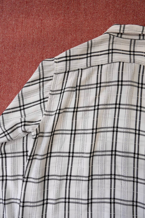 60s Manhattan check rayon shirt
