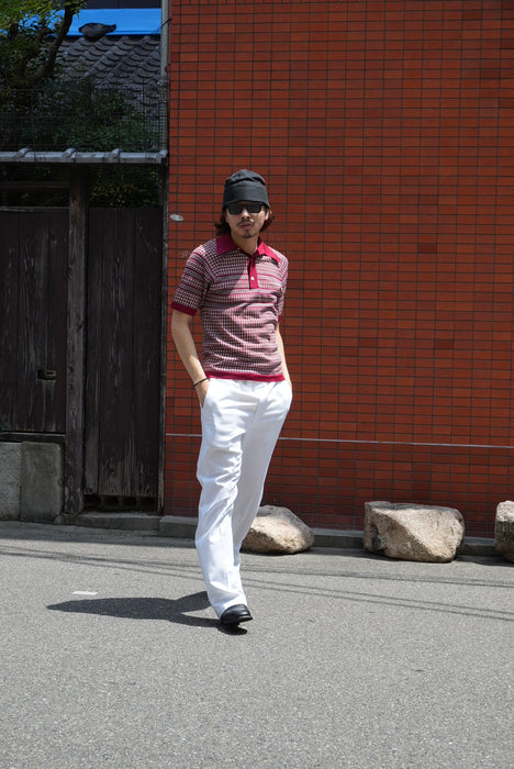 70s Donegal knit polo