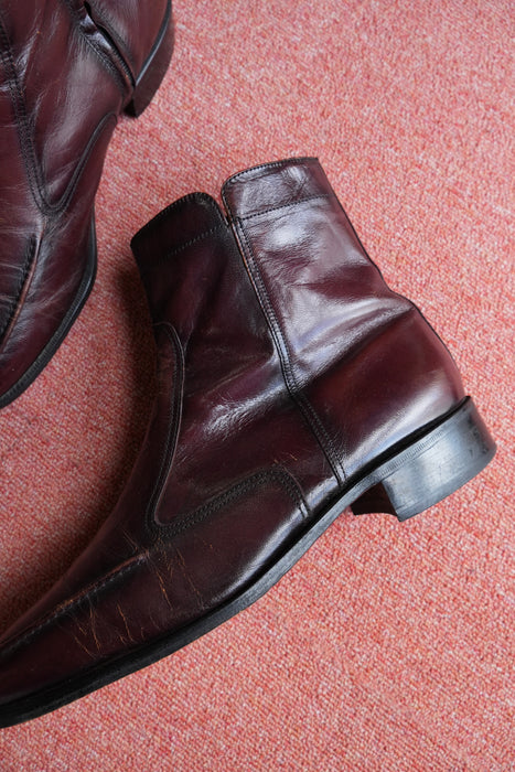 90s FLORSHEIM U tip sidezip boots