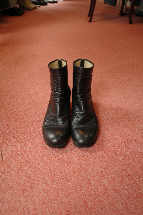 00s JOLI leather back-zip heeled boots