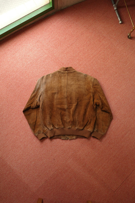 80s BANANA REPUBLIC suede bomber jacket "Safari & Travel"