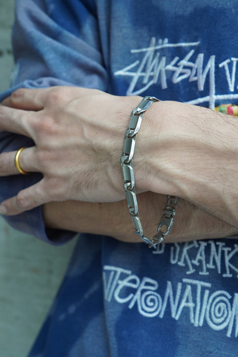 flat silver plate bracelet